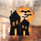 Halloween, vleermuizen en spookachtige huizen raamsticker (Vel 2)
