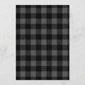 Halloween Vleermuizen Gingham Baby Shower Kaart (Achterkant)