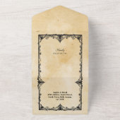 Halloween Vleermuizen Gotische Grens Bruiloft Uitn All In One Uitnodiging (Buitenkant)