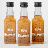 Halloween Vleermuizen Likeurfles Etiket (Flessen)