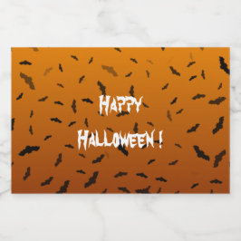 Halloween Vleermuizen Likeurfles Etiket