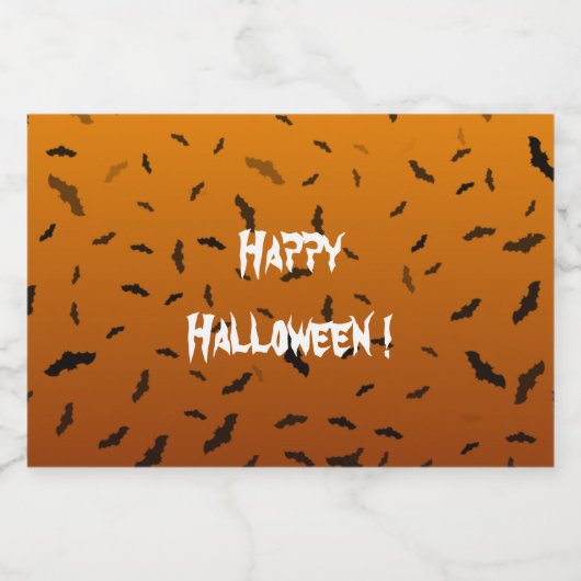 Halloween Vleermuizen Likeurfles Etiket (Enkel label)