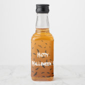 Halloween Vleermuizen Likeurfles Etiket (Voorkant)