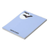 Halloween vleermuizen met maan Gepersonaliseerd 5. Notitieblok (Linkerzijde)