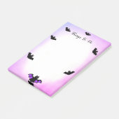 Halloween-vleermuizen op paarse & witte Dingen om Post-it® Notes (Schuin)