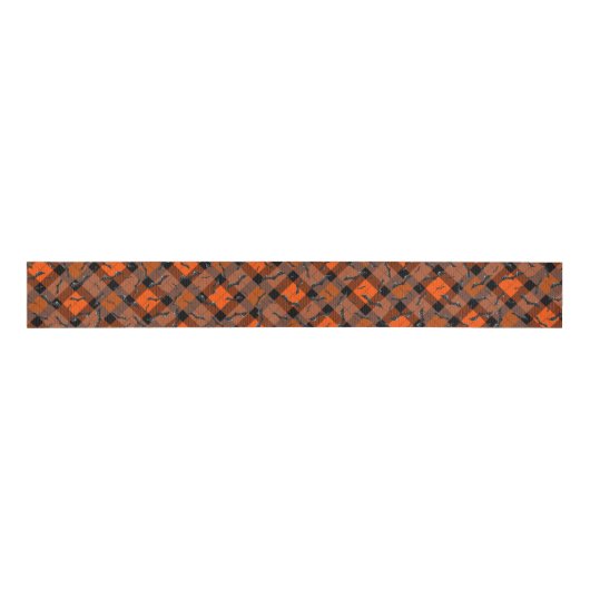 Halloween vleermuizen op plaid grosgrain lint (Voorkant)