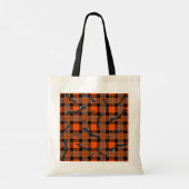 Halloween vleermuizen op plaid tote bag (Achterkant)