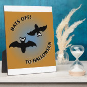 Halloween Vleermuizen Oranje Blauw Fotoplaat (Zijkant)