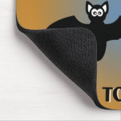 Halloween Vleermuizen Oranje Blauw Muismat (Hoek)