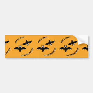 Halloween Vleermuizen Oranje Bumpersticker