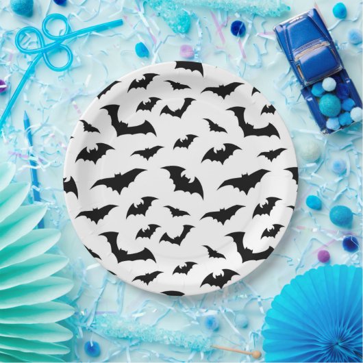 Halloween Vleermuizen Papier Borden Papieren Bordje (Feest)