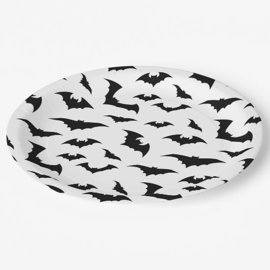 Halloween Vleermuizen Papier Borden Papieren Bordje (Gekanteld)