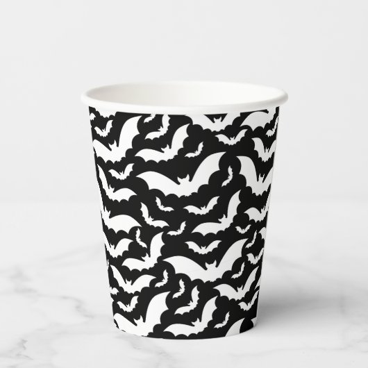 Halloween vleermuizen papieren bekers (Achterkant)
