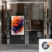 Halloween Vleermuizen Raamsticker (Kantoordeur)