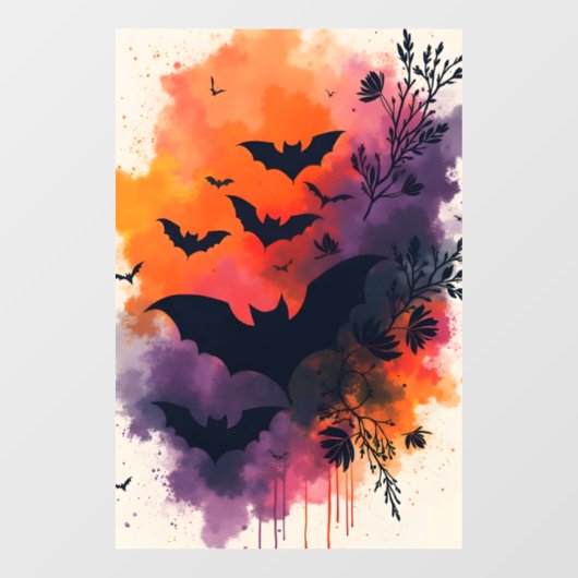 Halloween Vleermuizen Raamsticker (Vel)