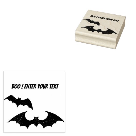Halloween vleermuizen silhouet rubberstempel (Gestempeld)