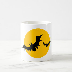 Halloween Vleermuizen Silhouet Volle Maan Koffiemok