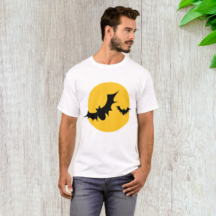 Halloween Vleermuizen Silhouet Volle Maan T-shirt