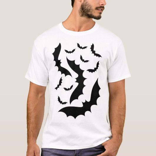 Halloween Vleermuizen    T-shirt (Voorkant)