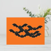 Halloween vleermuizen uitnodiging (Staand voorkant)