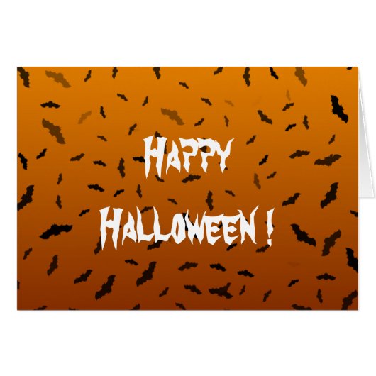 Halloween - Vleermuizen Wenskaart (Voorkant Horizontaal)