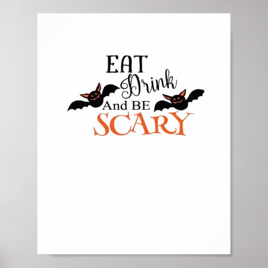Halloween Vleermuizen Zijn Schattig Grappig Meme Poster (Voorkant)