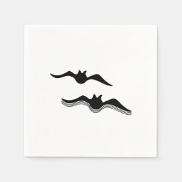 Halloween vleermuizen, zwart servet