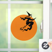 Halloween vliegende heks grappige spookkige decora raamsticker (Huis)
