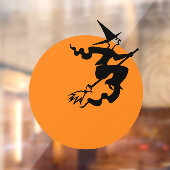 Halloween vliegende heks grappige spookkige decora raamsticker (Vel 2)