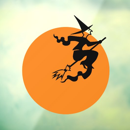 Halloween vliegende heks grappige spookkige decora raamsticker (Vel 3)