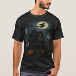 Halloween Vliegende Heks T-Shirt
