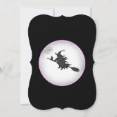 Halloween vliegende heks & zwarte kat kaart (Achterkant)