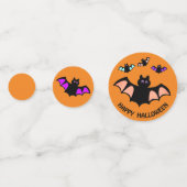 Halloween vliegende vleermuizen confetti (Voorkanten)