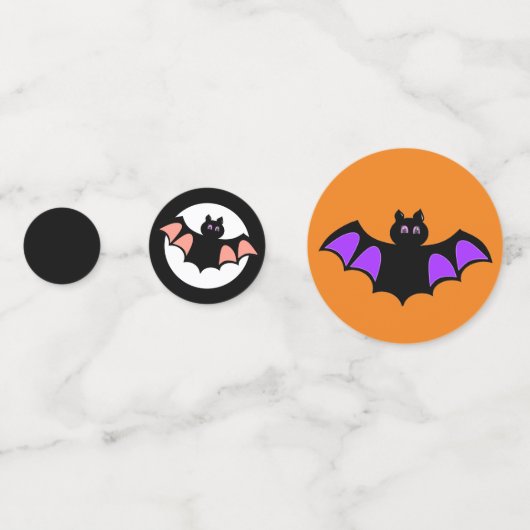 Halloween vliegende vleermuizen confetti (Achterkanten)