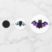 Halloween vliegende vleermuizen confetti (Achterkanten)