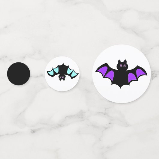 Halloween vliegende vleermuizen confetti (Achterkanten)