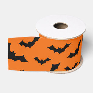Halloween Vliegende Vleermuizen Ontwerp, Oranje Vl Grosgrain Lint