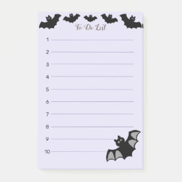 Halloween vliegende vleermuizen op paarsblauwe Tak Post-it® Notes