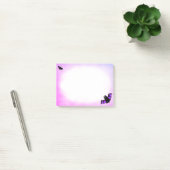 Halloween vliegende vleermuizen op paarse & witte post-it® notes (Kantoor)