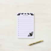 Halloween vliegende vleermuizen op periwinkle Take Post-it® Notes (Op bureau)