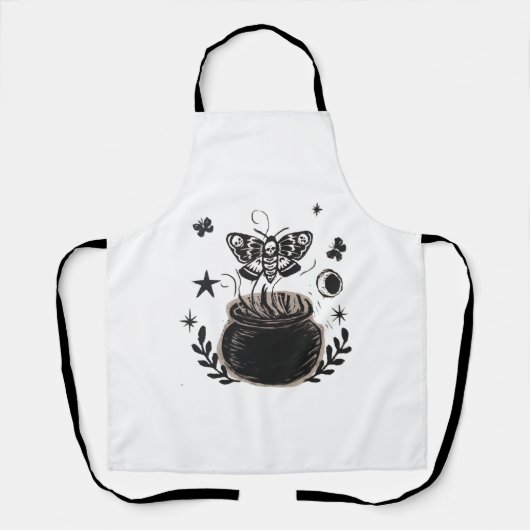 Halloween vlinder schort (Voorkant)