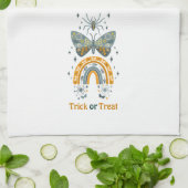 Halloween vlinders, regenboog en spinnen theedoek (Gevouwen)