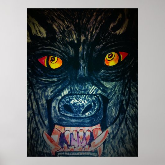 HALLOWEEN VOEDEN WEERWOLF POSTER (Voorkant)