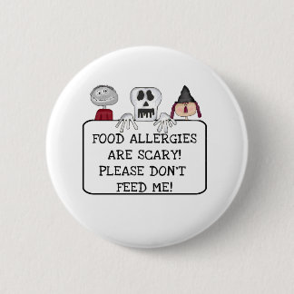 Halloween-voedselallergieën Ronde Button 5,7 Cm