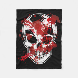 Halloween Voetbal Byll Pompoen Schedel Voetballer Fleece Deken