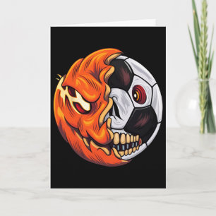 Halloween Voetbal Byll Pompoen Schedel Voetballer Kaart