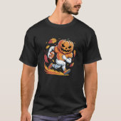 Halloween Voetbal Pompoen | Running Back T-shirt (Voorkant)