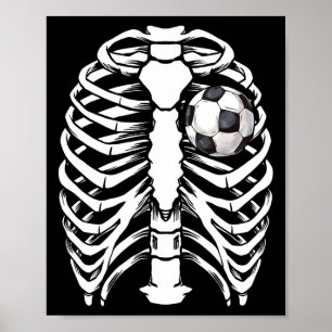 Halloween Voetbal Röntgen Skelet Kostuum Voor Mann Poster