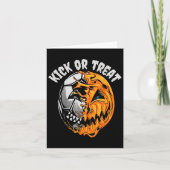 Halloween Voetbal Skelet  Kaart (Voorkant)