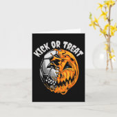 Halloween Voetbal Skelet  Kaart (Gele Bloem)